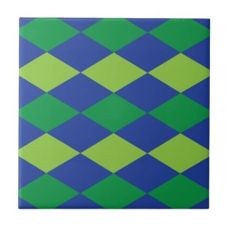 Green Lime Green Diamond Checkered Pattern