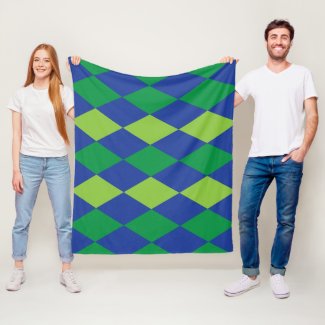 Green Lime Green Diamond Checkered Pattern