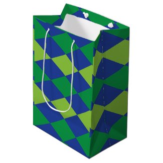 Green Lime Green Diamond Checkered Pattern