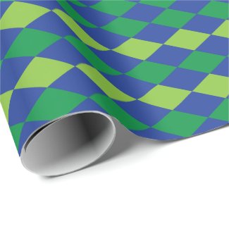 Green Lime Green Diamond Checkered Pattern