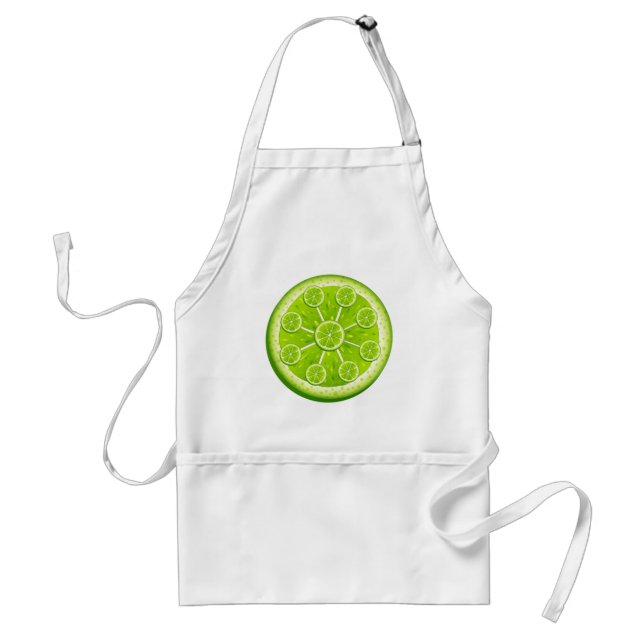Green Lime  Kitchen Apron (Front)