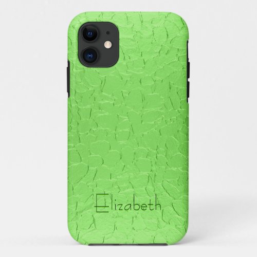 Green Lime Metal Plate iPhone 11 Case