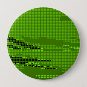 GREEN LIME NEON RETRO DOTS ART BUTTON