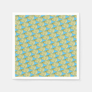 Green Lime Slice Pattern Napkins
