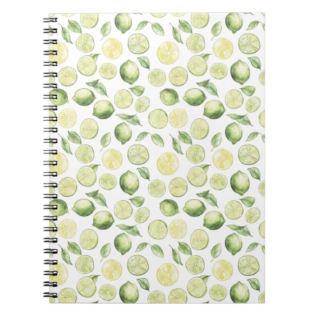 Green Limes Leaves Fruit Notebook (Front)