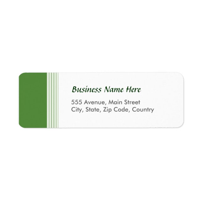 Green Lined Label (Front)