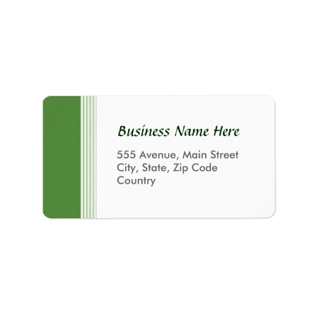 Green Lined Label (Front)