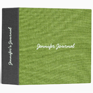 Green Linen Burlap Texture Binder