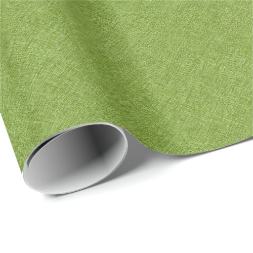 Green Linen Texture Wrapping Paper