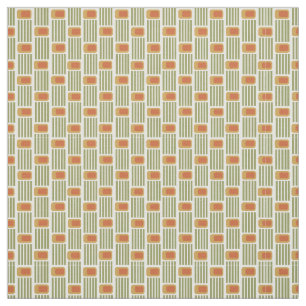 Green Lines and Boxes Fabric