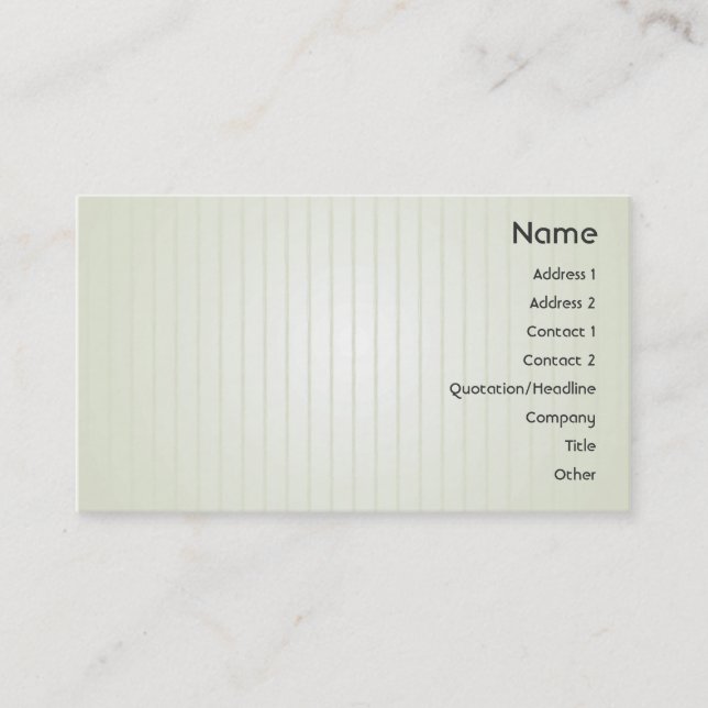 Green Lines - Business Business Card (Front)