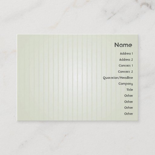 Customizable Green Lines - Chubby Business Card Template