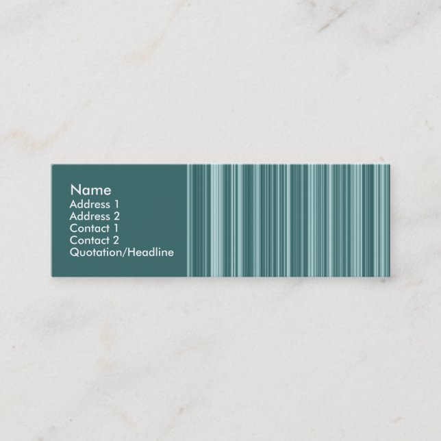 Green Lines Mini Business Card (Front)