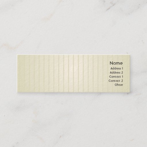 Customizable Green Lines - Skinny Business Card