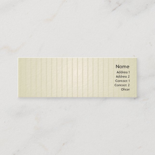 Green Lines - Skinny Mini Business Card (Front)