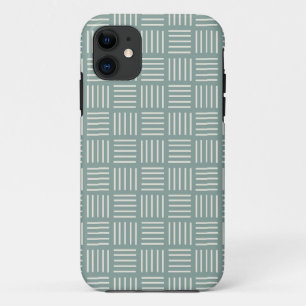 Green Lines Squared  iPhone 11 Case
