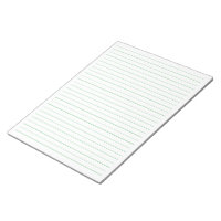 Letter Size 8.5 x 11 Green Ruled Wide Line Paper Notepad