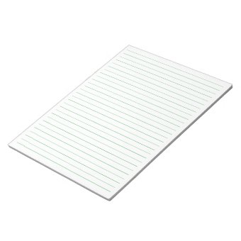 Green Lines - Wide Ruled Paper Pad 8.5