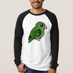 Cute Green Linnie Men's Canvas Long Sleeve Raglan T-Shirt