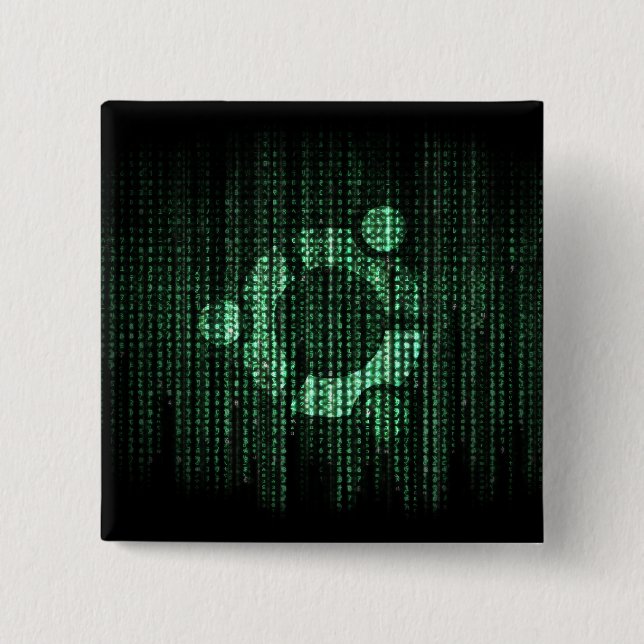 Green Linux Terminal Button (Front)