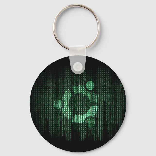 Green Linux Terminal Keychain (Front)