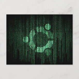 Green Linux Terminal Postcard