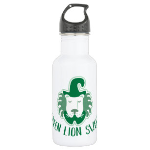 Green Lion Sweets Logo & Text Stainless Steel Water Bottle