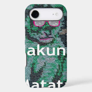 Green Lion with Pink Glasses "Hakuna Matata" Art  iPhone 17 Air Case