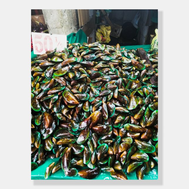 Green Lipped Mussels For Sale Foam Board (Front)