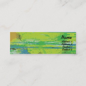 Green Lips - Skinny Mini Business Card by ZazzleProfileCards at Zazzle