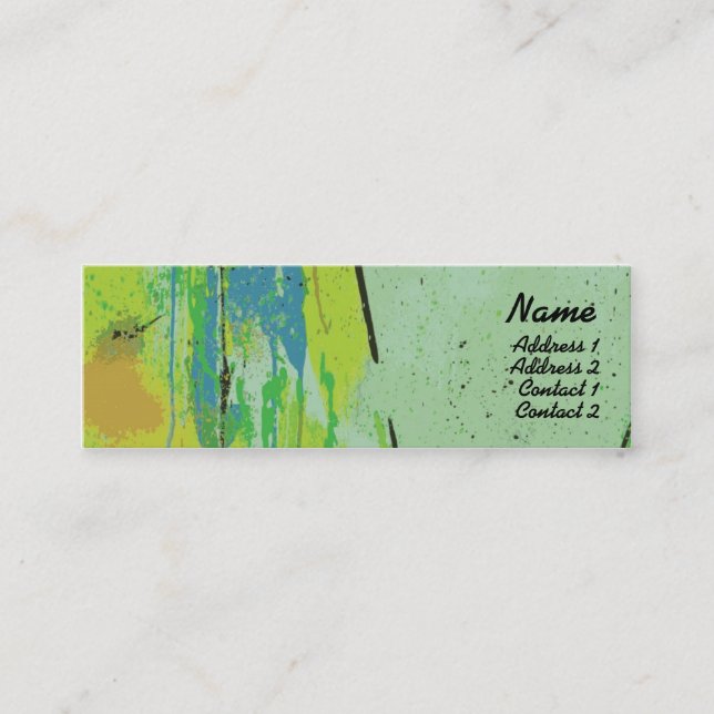 Green Lips - Skinny Mini Business Card (Front)