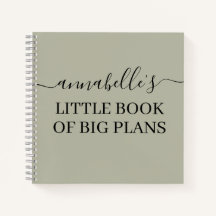 Green Little Book Of Big Plans Notebook
