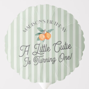 Green Little Cutie Citrus Birthday Party Decor Balloon