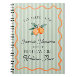 Green Little Cutie Favorite Memories Birthday Notebook