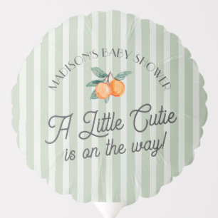 Green Little Cutie On The Way Citrus Baby Shower Balloon