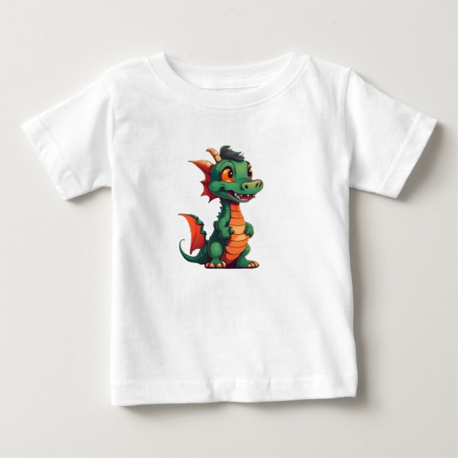 green little dragon  baby T-Shirt (Front)