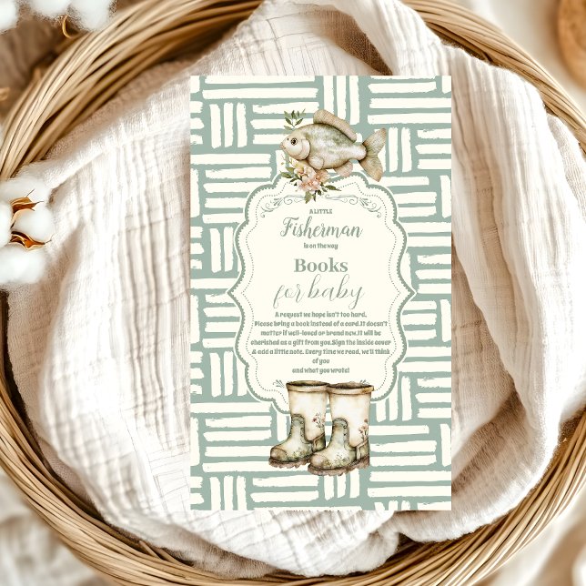 Green Little Fisherman Fishing  Books for Baby  Enclosure Card (Creator Uploaded)