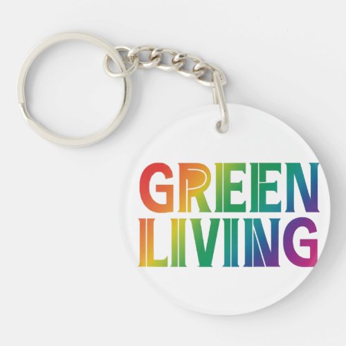 Green living keychain 