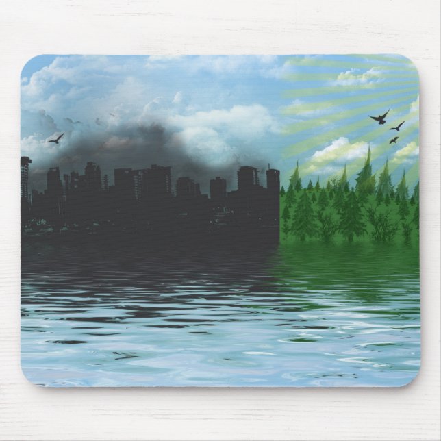 Green Living Mouse Pad (Front)