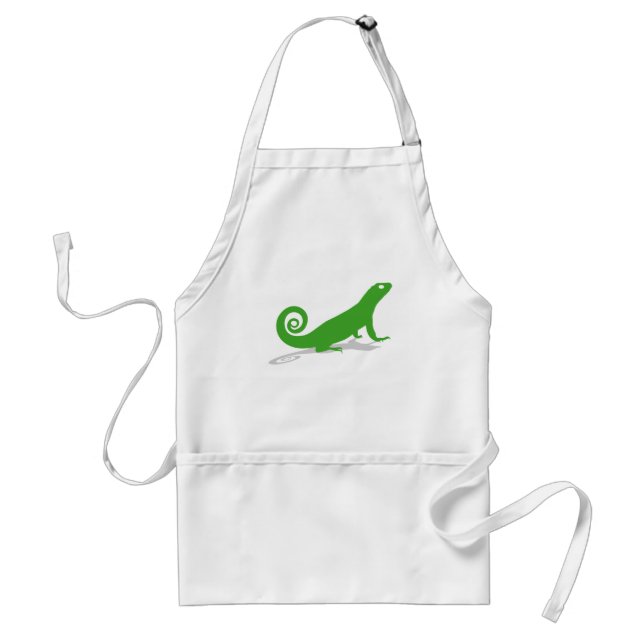 Green lizard adult apron (Front)