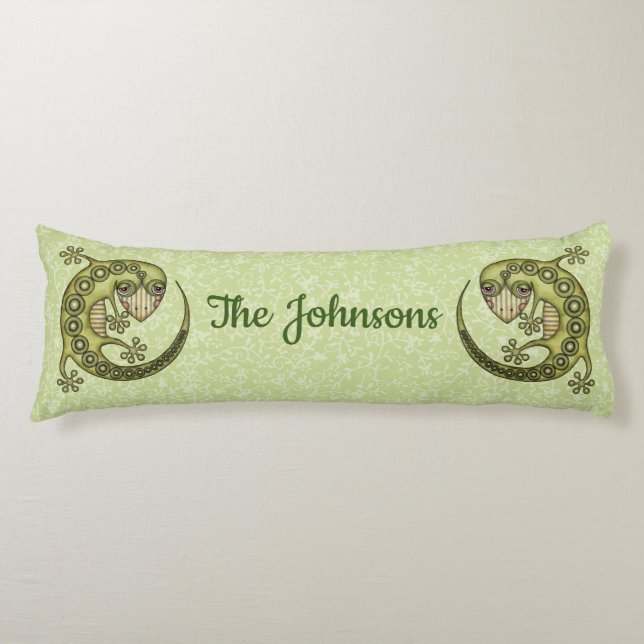 Green Lizard Body Pillow (Front)