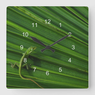 Green Lizard Clock