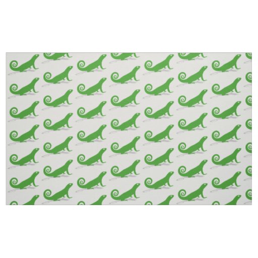 Green lizard fabric