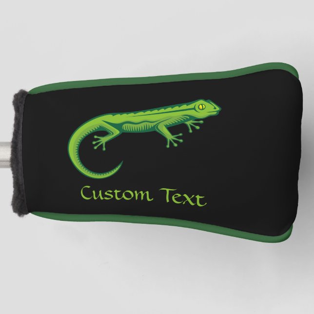 Green Lizard Golf Head Cover (Front)
