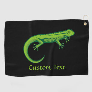 Green Lizard Golf Towel