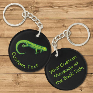 Green Lizard Keychain