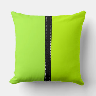 Green Lizard & Lime Solid Color Background Throw Pillow
