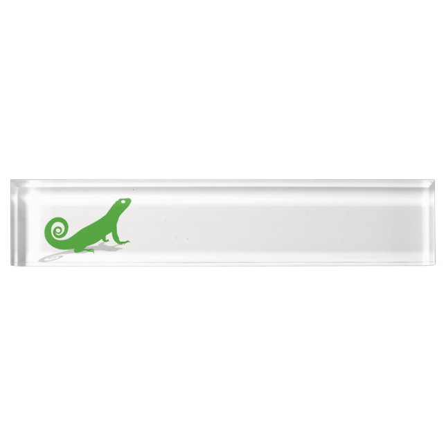 Green lizard name plate (Front)