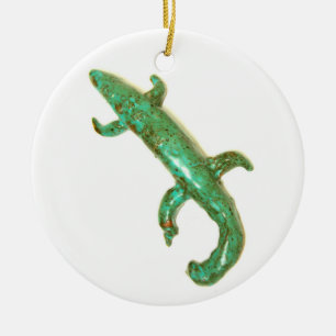 green lizard ornament