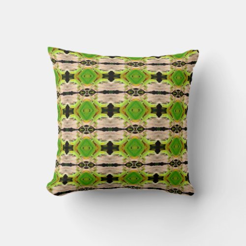 green lizard pattern abstract plain green throw pillow